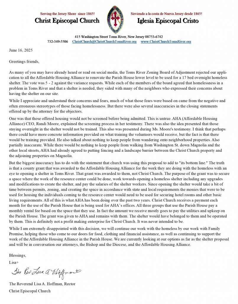 6-16-25 Zoning Board Results Letter to Parish_ENG