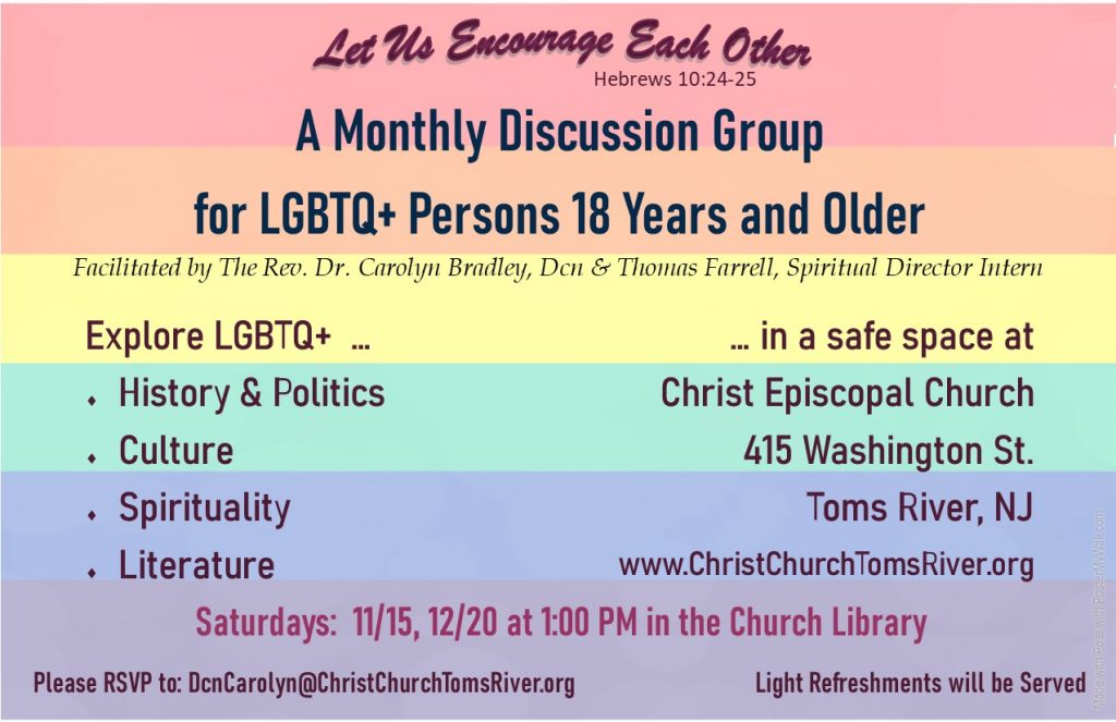 LGBTQ Discussion Group flyer LGBTQ Discussion Group flyer