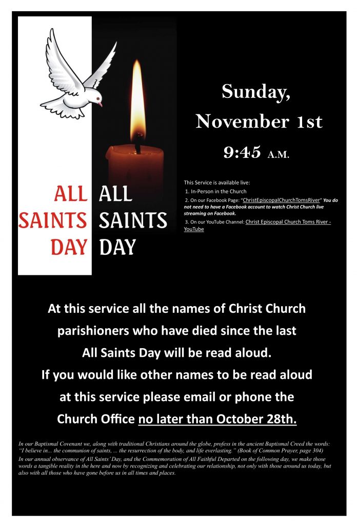 WHEN ON A SUNDAY - all saints day